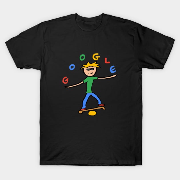 Black t-shirt with colorful cartoon graphic, casual style, perfect for everyday wear, made from soft cotton material.