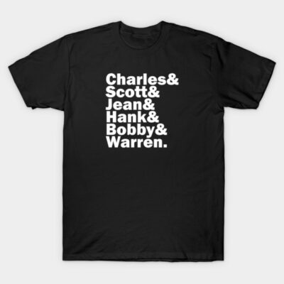 Black cotton t-shirt with bold white text graphic design, casual unisex style, perfect for everyday wear.