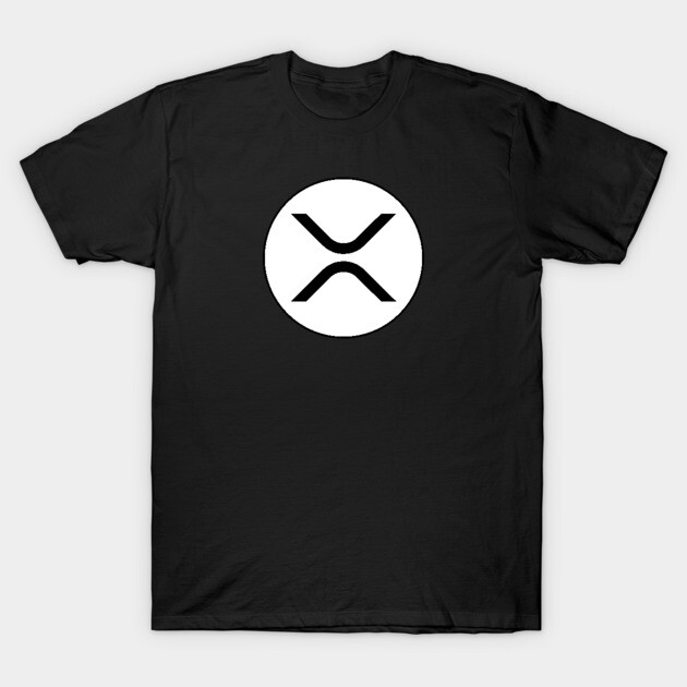 Black t-shirt featuring a white circular logo design, casual style for everyday wear, made from soft cotton material.