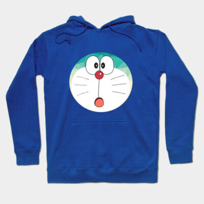 Blue cartoon print hoodie, casual style, soft fabric, perfect for everyday wear, unisex design.