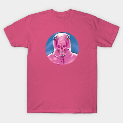 Pink graphic t-shirt featuring a unique abstract design, perfect for casual wear. Made from soft, breathable cotton.