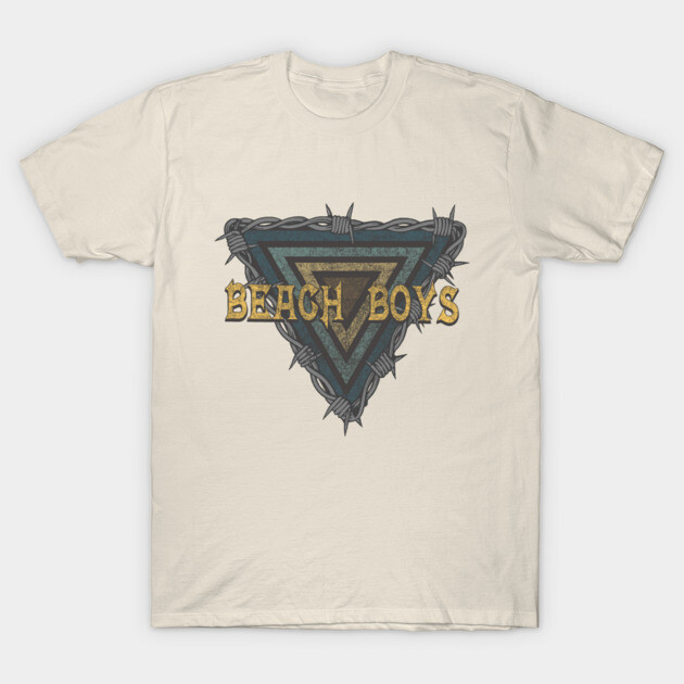 Beige graphic t-shirt with triangle design, casual cotton apparel. Perfect for everyday wear and comfortable style.