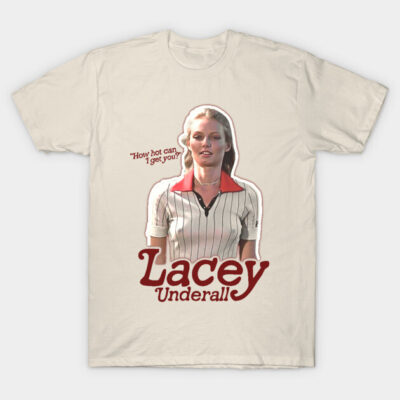 Cream graphic t-shirt with retro design, featuring text "How hot can I get you?" Ideal for casual wear.