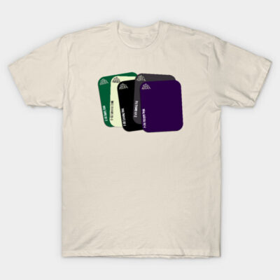 Cream T-shirt with colorful graphic design, casual style, 100% cotton, perfect for everyday wear.