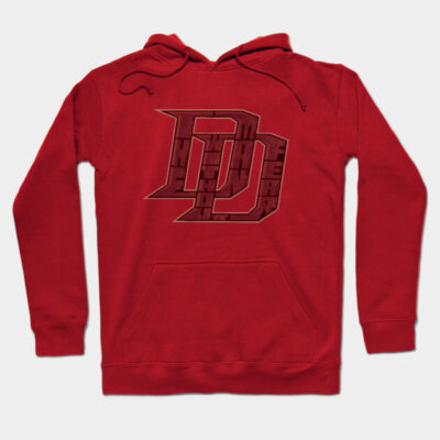Red graphic hoodie with bold letters, cozy cotton material, casual style, ideal for everyday wear.