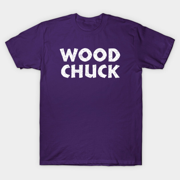 Purple "Wood Chuck" t-shirt, casual style, 100% cotton, comfortable fit, ideal for everyday wear.