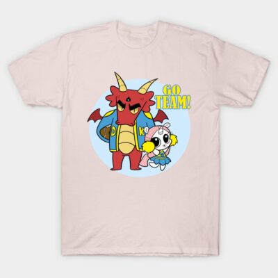 Marshmallow the Unicorn and Dragon King Highschool Football T-Shirt by Ms.Tiny
