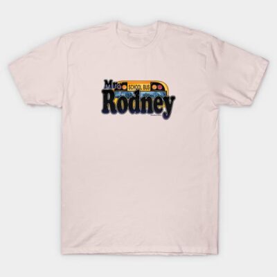 White cotton T-shirt with "School Bus" and text design, casual style, perfect for everyday wear.
