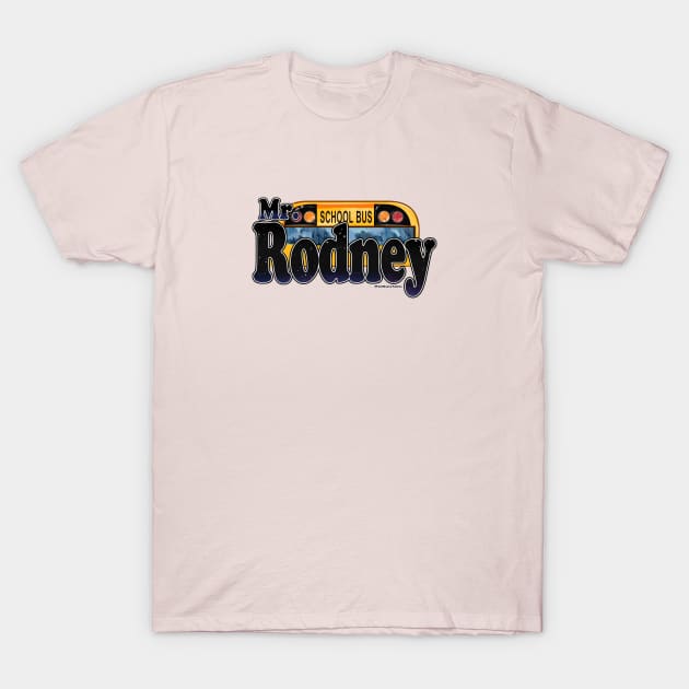 White cotton T-shirt with "School Bus" and text design, casual style, perfect for everyday wear.
