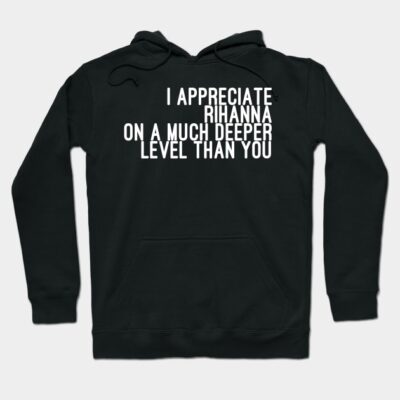 Black hoodie with bold white text print, casual style, soft cotton material, perfect for everyday wear.