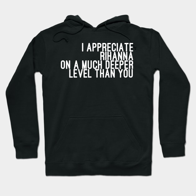 Black hoodie with bold white text print, casual style, soft cotton material, perfect for everyday wear.