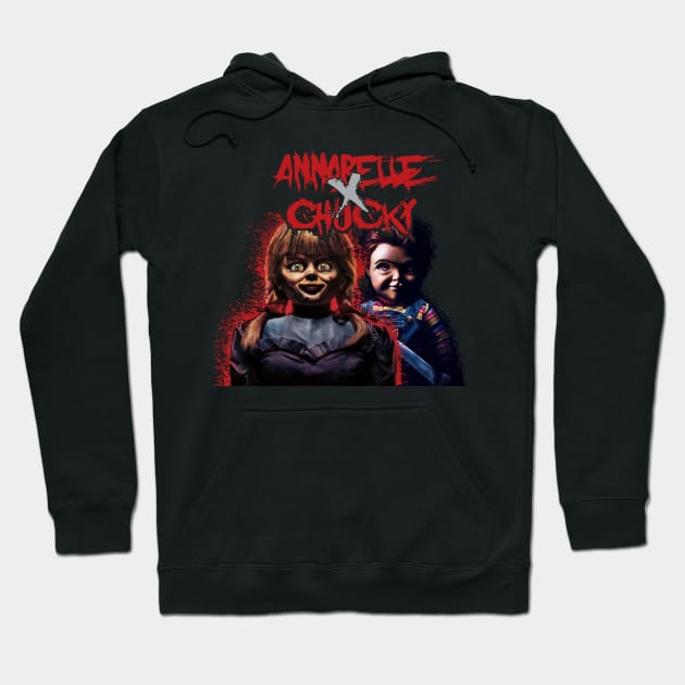 Black hoodie featuring horror-themed graphic design, perfect for casual wear. Made from soft, durable cotton blend material.