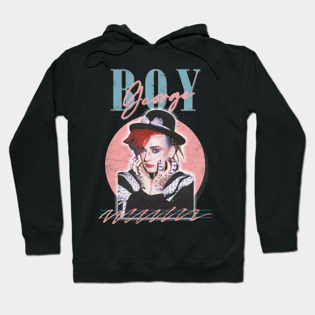 Black graphic hoodie with colorful retro design, perfect for casual wear. Comfortable cotton blend material.