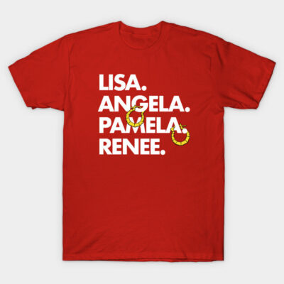 Red cotton T-shirt with bold white text design, casual style, ideal for everyday wear.