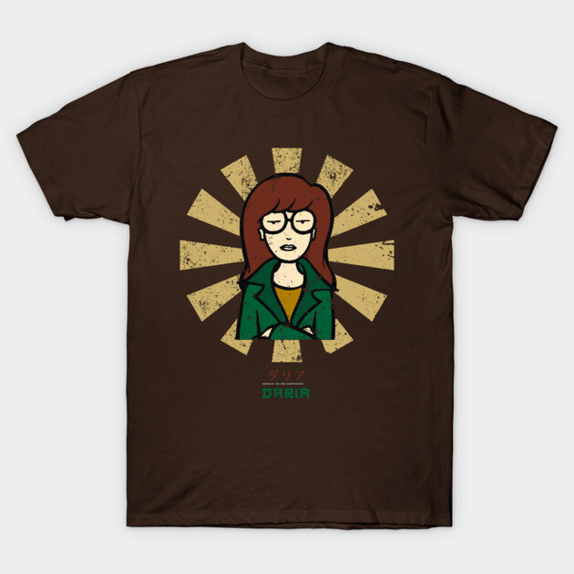 Brown graphic tee with vintage illustrated design, casual style, cotton material, ideal for everyday wear.