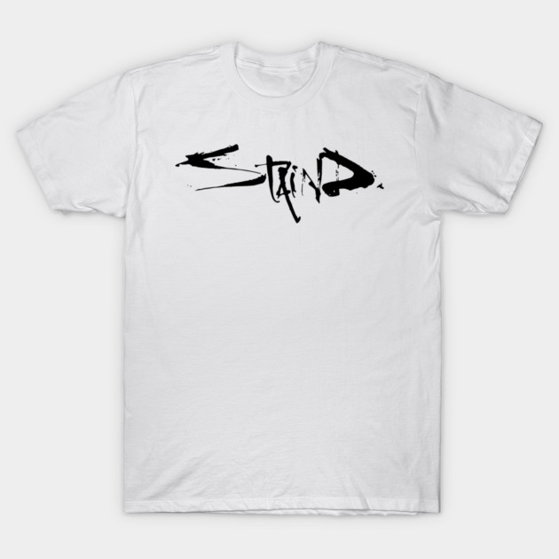 White cotton t-shirt with black graffiti-style text design, casual wear, unisex, breathable material.
