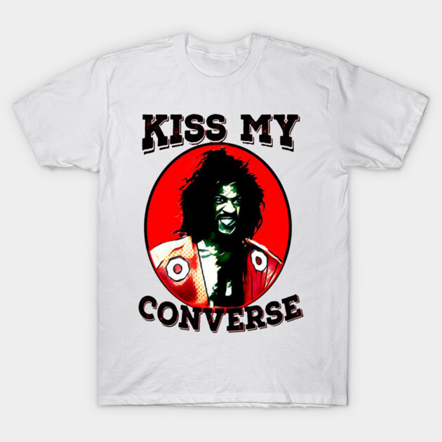 Kiss My Converse Sho Nuff T-Shirt 1 Kiss My Converse Sho Nuff T-Shirt by Kornelia Henke