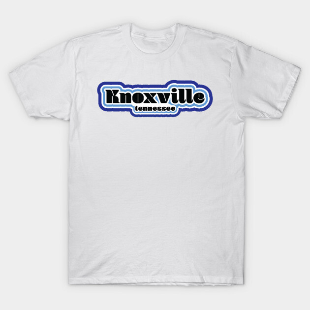 White Knoxville Tennessee graphic t-shirt, casual cotton wear, unisex design, comfortable summer style.