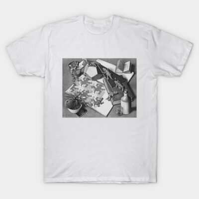 Maurits Escher, Reptiles, Surrealism, Optical Illusion, M. C. Escher Gift T-Shirt by Art Impresia