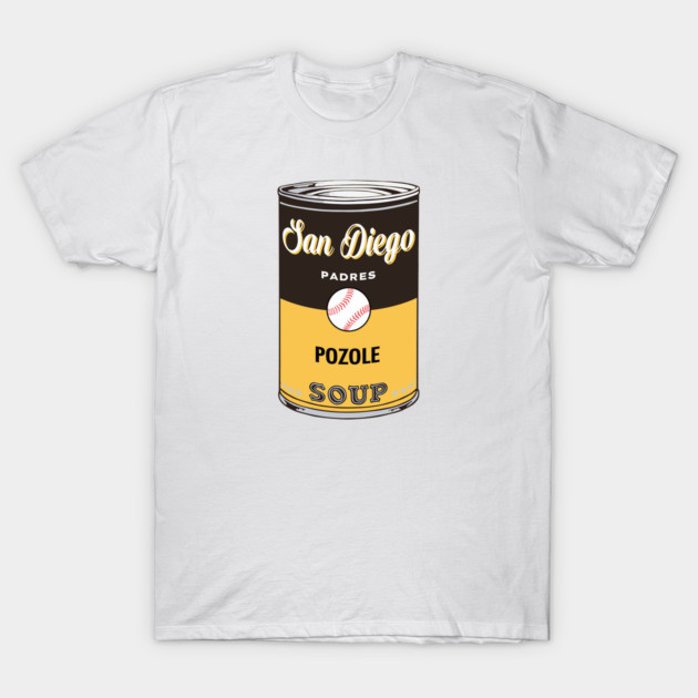 San Diego Padres Soup Can T-Shirt by Rad Love