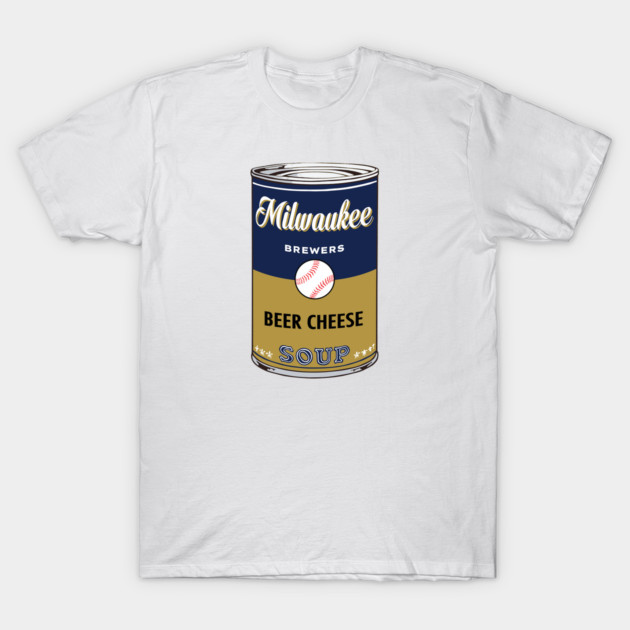 Milwaukee Brewers Soup Can T-Shirt by Rad Love