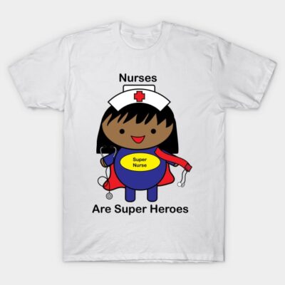 Nurse Black Super Hero T-Shirt by Beautiful Cuteness