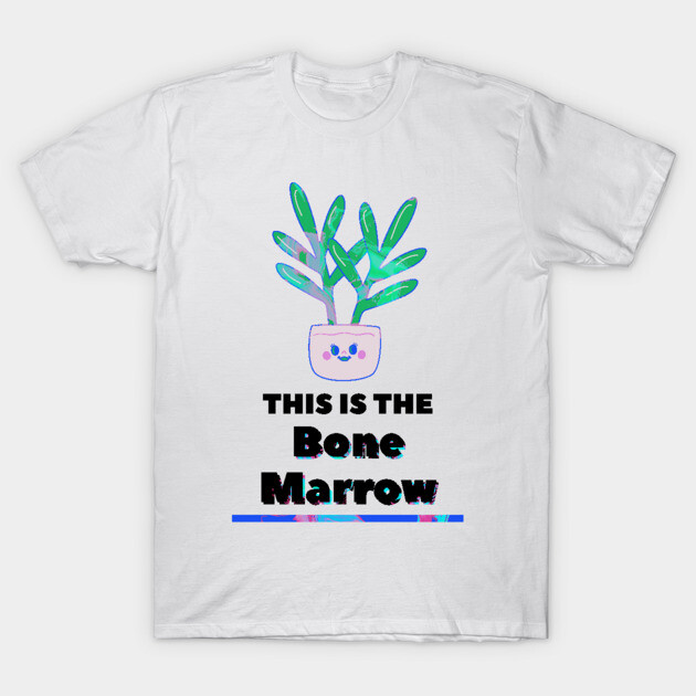 White t-shirt with colorful plant graphic and bold text, casual style, ideal for everyday wear, 100% cotton material.