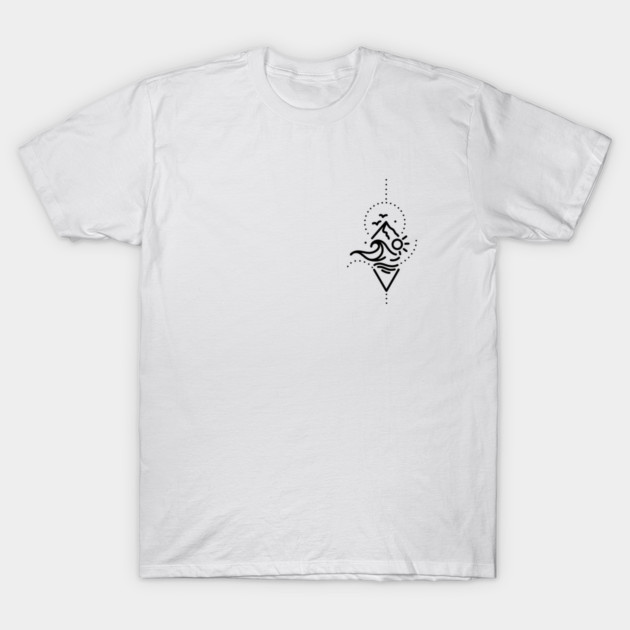 Geometric Adventure Lines T-Shirt by P7 illustrations