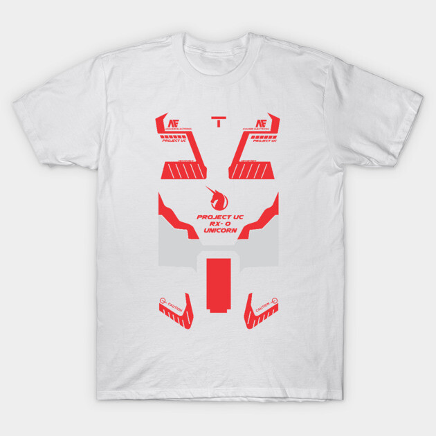 gundam unicorn rx 0 T-Shirt by john rokim