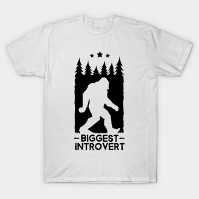 Biggest Introvert Sasquatch T-Shirt by SunsetSurf