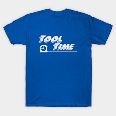 Blue "Tool Time" graphic t-shirt, casual style, 100% cotton, ideal for everyday wear.