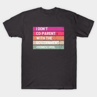 Black t-shirt with colorful text design, casual style, perfect for everyday wear, made from soft cotton material.