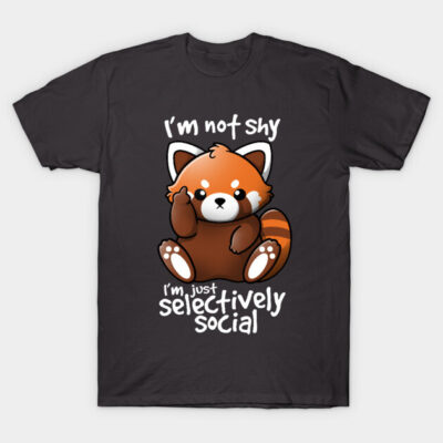 Shy red panda T-Shirt by NemiMakeit