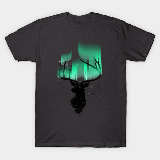 Northern Lights T-Shirt by angrymonk