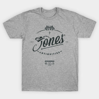 Gray cotton t-shirt with vintage print design, casual style, ideal for everyday wear.
