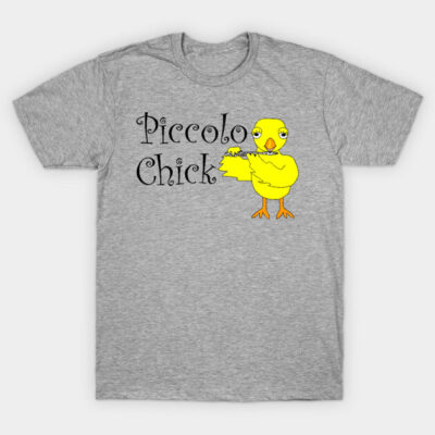 Gray T-shirt featuring a cute yellow chick graphic with playful text, perfect for casual wear, 100% cotton.