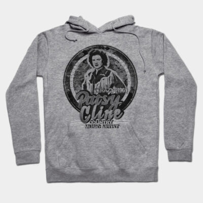 Gray hoodie with vintage music artist graphic, cozy style, cotton blend, ideal for casual wear and music lovers.