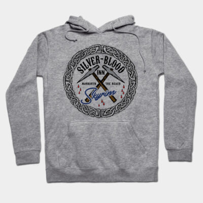 Silver-Blood Inn Hoodie by MindsparkCreative
