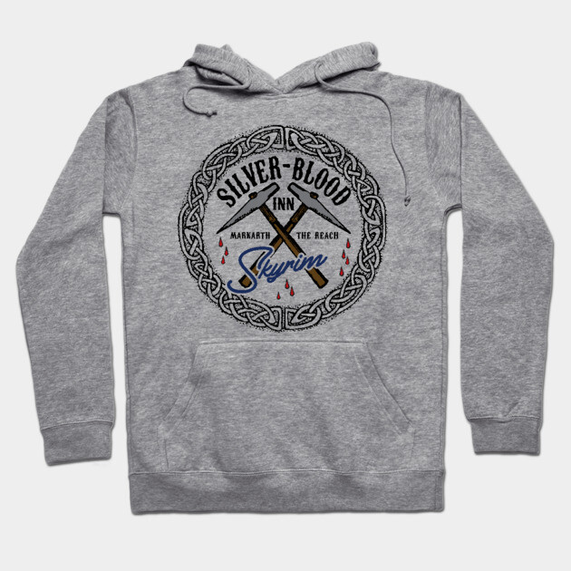 Silver-Blood Inn Hoodie by MindsparkCreative