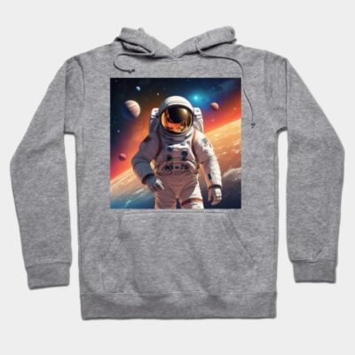 Epic Astronaut in Outer Space Retro Sci-Fi Design Hoodie by slogesh