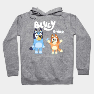 Gray hoodie featuring playful cartoon characters, ideal for casual wear, made from soft cotton blend material.