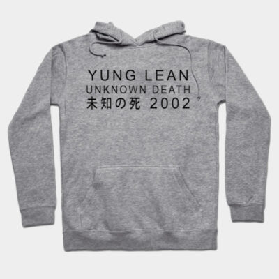 Gray cotton hoodie with bold black text design, featuring front pocket and drawstring hood, casual streetwear style.
