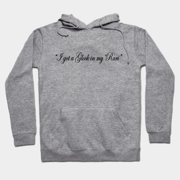 Gray hoodie with front pocket, featuring stylish black text. Soft cotton material, perfect for casual wear and comfort.