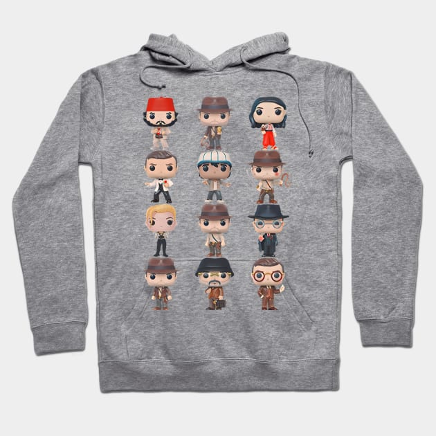 Gray hoodie with illustrated character design, casual style, perfect for everyday wear, soft cotton blend material.
