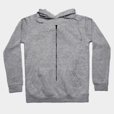 Gray zippered hoodie with drawstrings, front pocket, casual style, cotton blend, ideal for everyday wear.