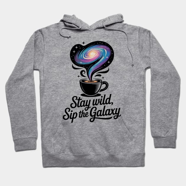 Galaxy Coffee Swirl Tee – Cosmic Brew Hoodie by Colarts