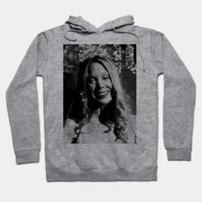 Gray cotton hoodie with a printed graphic design, casual style for everyday wear.