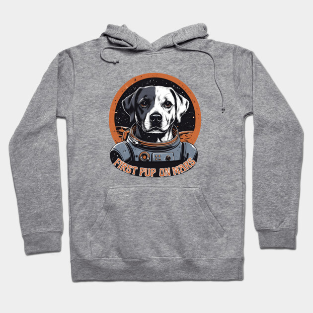 🪐 First Pup on Mars – Interstellar Canine Explorer Tee Hoodie by yamit