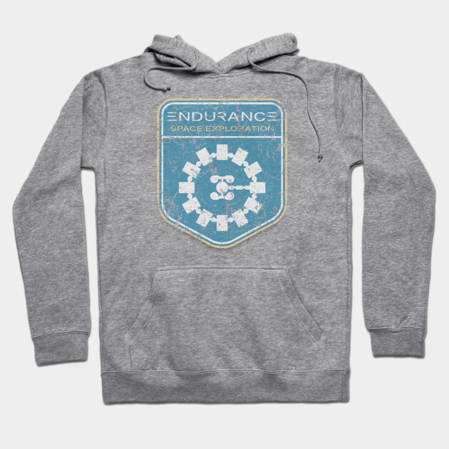 Interstellar Mission Patch (distressed version) Hoodie by GraphicGibbon