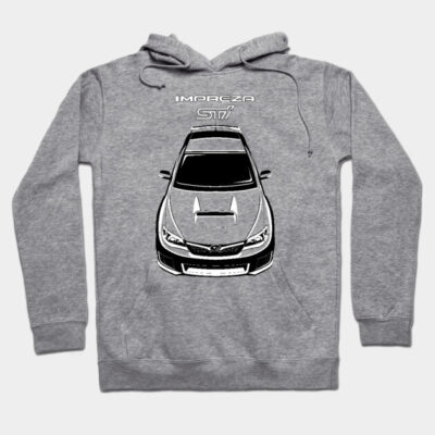 Gray hoodie with car graphic design, ideal for casual wear, cotton blend, featuring sporty style and comfortable fit.